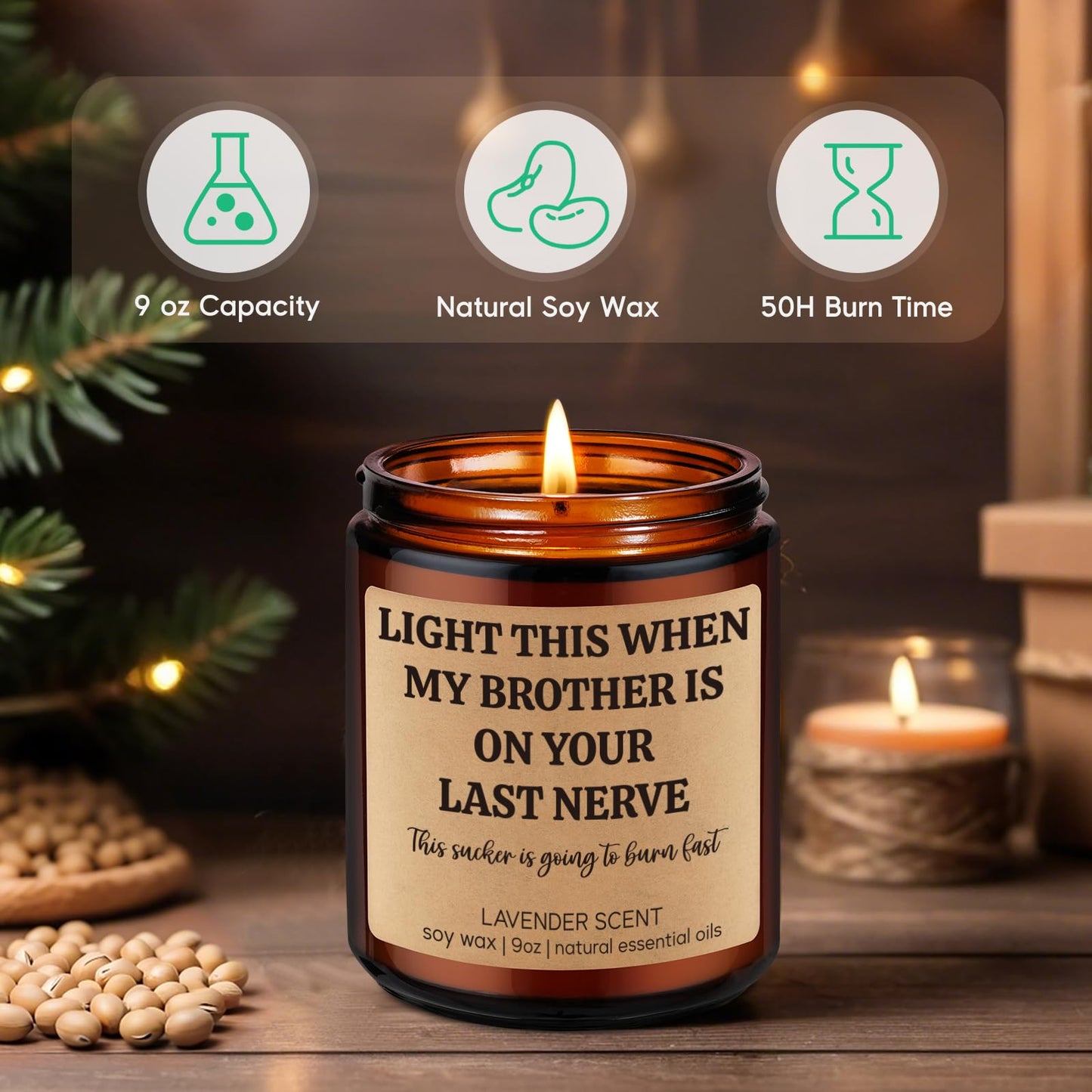 GSPY Scented Candle, Sister in Law Gifts - Birthday Gifts for Sister in Law, Brother - Funny Wedding, Bridal Shower, Mothers Day, Happy Birthday Ideas for SIL, Brothers Girlfriend, Future SIL, Bride