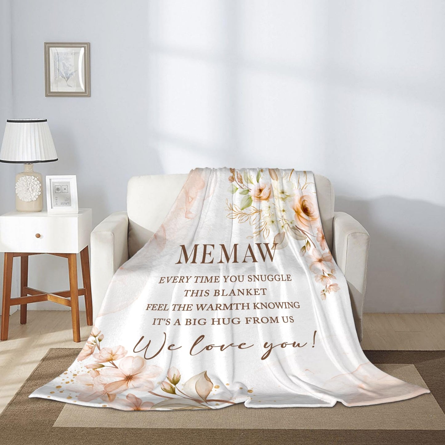 Memaw Gifts, Gifts for Memaw, Memaw Birthday Gifts, Memaw Blanket 60" x 50", Memaw Gifts for Grandma, Memaw Gifts from Grandchildren, Memaw Gifts for Mother's Day, Memaw Gifts for Christmas