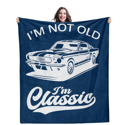 Birthday Gifts for Men, Fathers Day Funny Gifts for Daddy from Daughter Son Wife, Birthday Gift for Dad Husband Papa Grandpa, Soft Throws Blanket for Travel Couch Bed Camping Napping, 60"x50",Blue