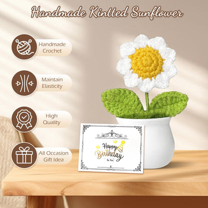 Birthday Gifts for Women Teen Girls, Unique Happy Graduation Gift Baskets for Her, Thank You Teacher Self Care Get Well Present Set, 14pcs Cute Daisy Box for Friend SisterGirlfriend Coworker(Yellow)