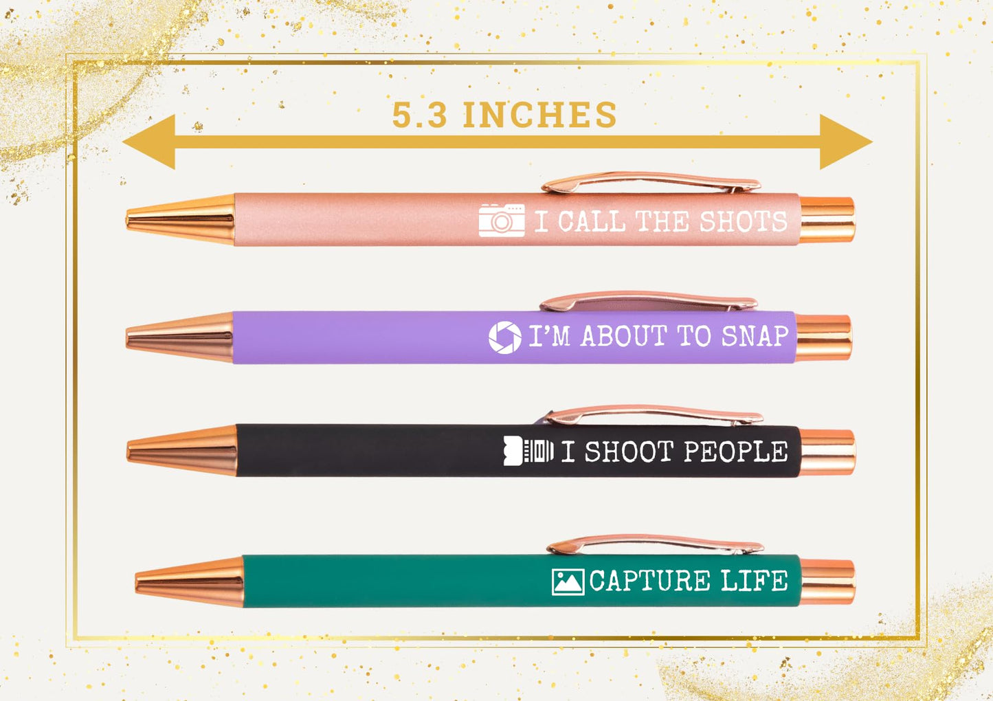 InnoBeta Photographer Gifts Ballpoint Pen Set of 4, Funny Photographer Gifts for Women/Men, Office Tools for Birthday, Christmas - Best Ever