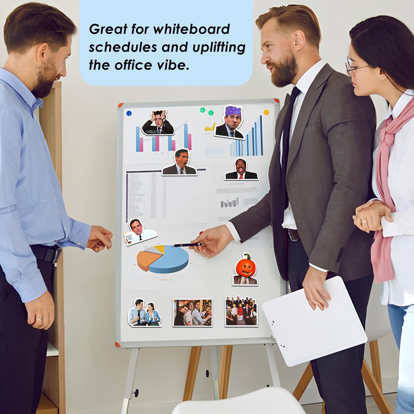 The Office Magnets 12 pcs- Great Gift for Office Fans, Funny TV Show Fridge Decor for Cabinets Fridge Locker