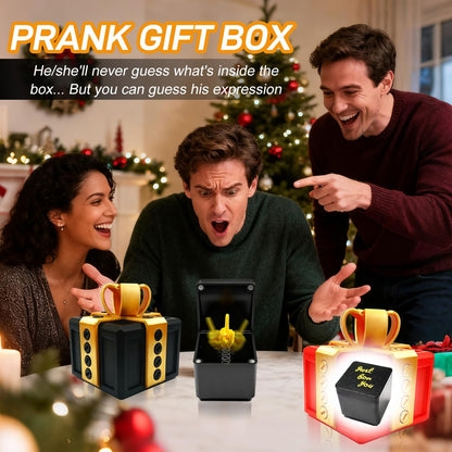 The Annoying Present, Annoying Gift Box with Screws, Take Apart Box to Get Gift, Funny Prank Gag Gift for Christmas (Red)