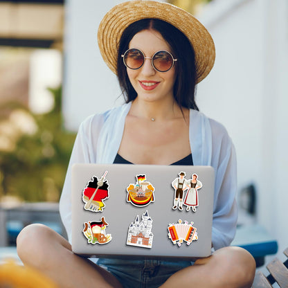 Konohan 30 Pcs Germany Souvenirs Gifts Germany Magnet for Refrigerator Country City Magnetic Refrigerator Stickers for Home Decoration