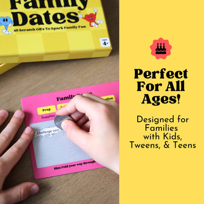Happy Duo Family Dates 40 Scratch Off Cards – Summer Activities for Kids & Tween from Kids – Family Games for All Ages