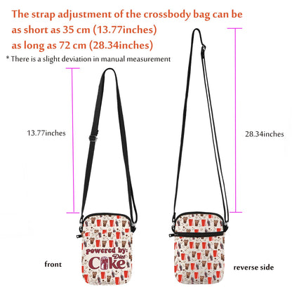 Drinking Gift Soda Lovers Crossbody Bag Soda Drink Addict Handle Bag Vodka Drinker Carry On Bag (PowerDietCokCross)