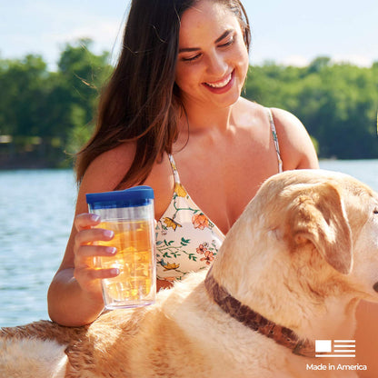 Tervis Mahjong Game Made in USA Double Walled Insulated Tumbler Travel Cup Keeps Drinks Cold & Hot, 16oz, Clear