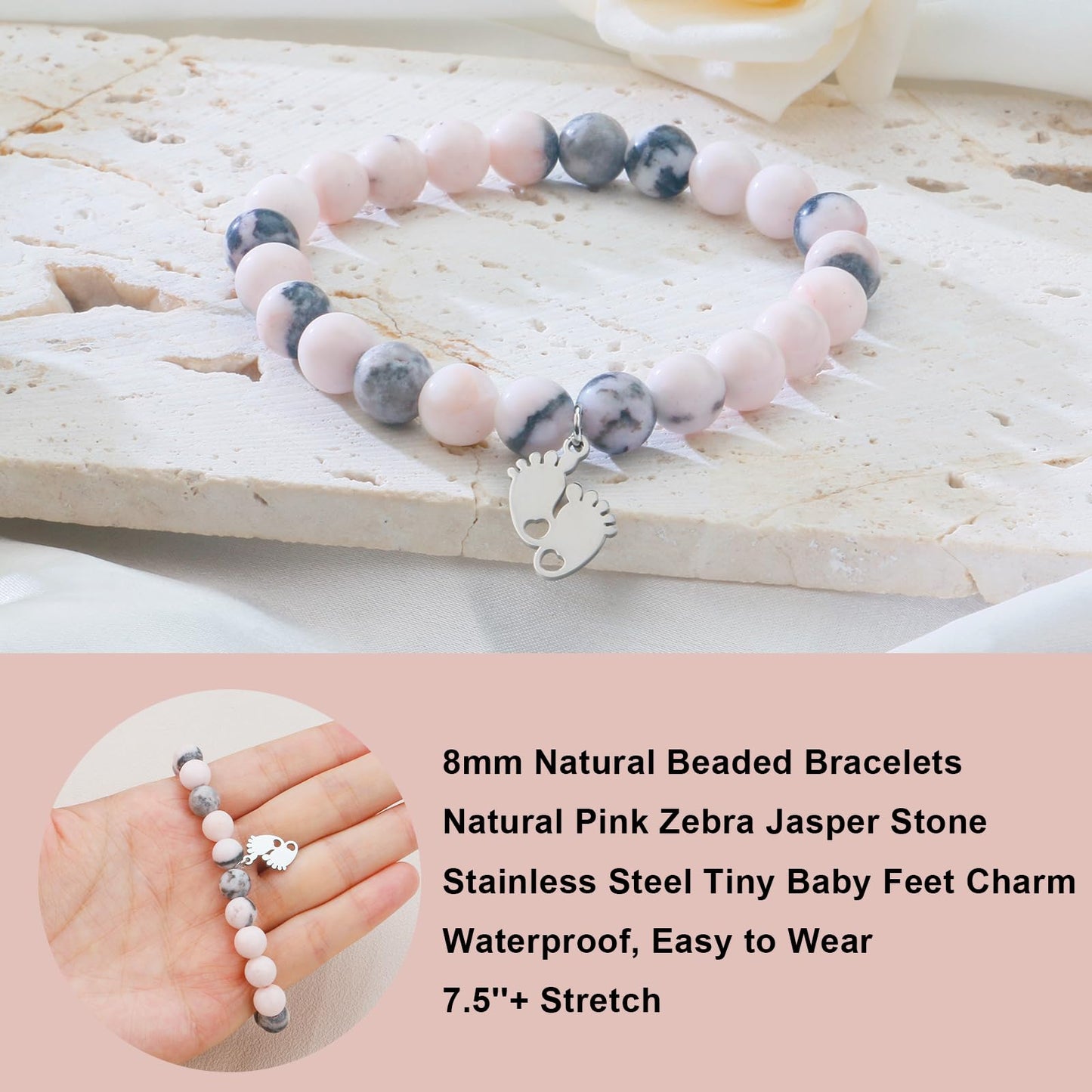 Sereney Preschool Kindergarten Graduation Gift for Girls, Birthday Gifts for Mom Grandma Daughter 1st New Mom Sister Step Mother, Pearl Bracelet as Beaded Bracelets for Wife Girlfriend Best Friends