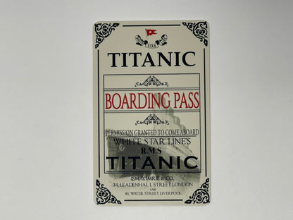 RMS Titanic Ticket ID Card Titanic Boarding Pass History Memorabilia Gifts
