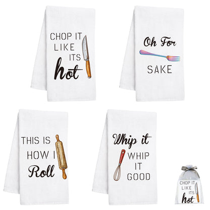 Nialnant Dish Towels for Kitchen, 16 x 23.6 Inch Housewarming Gifts New Home, Kitchen Gifts for Women, Mom, Men, Funny Kitchen Towels and dishcloths Sets