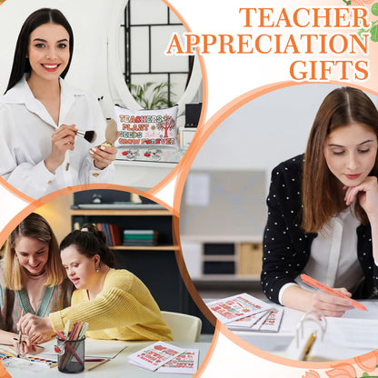 Fulmoon 40 Pcs End of Year Teacher Gifts Bulk Socks Makeup Bags Keychains Motivational Notebooks Ballpoints for Women Teacher Graduation Gifts