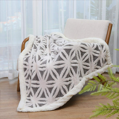 LOMAO Sherpa Fleece Blanket for Mom Cozy Soft Throw Blanket for Women Men Birthday Gifts Dual Sided Couch Sofa Bed Blanket (Grey,51x63)