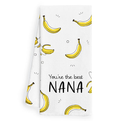 WFSM Nana Gifts Kitchen Towels - Gifts for Nana Kitchen Towels, Banana Gift Hand Towels, Gift for Nana from Grandkids Tea Towel, Nana Gifts for Mothers Day, 16×24 Inches
