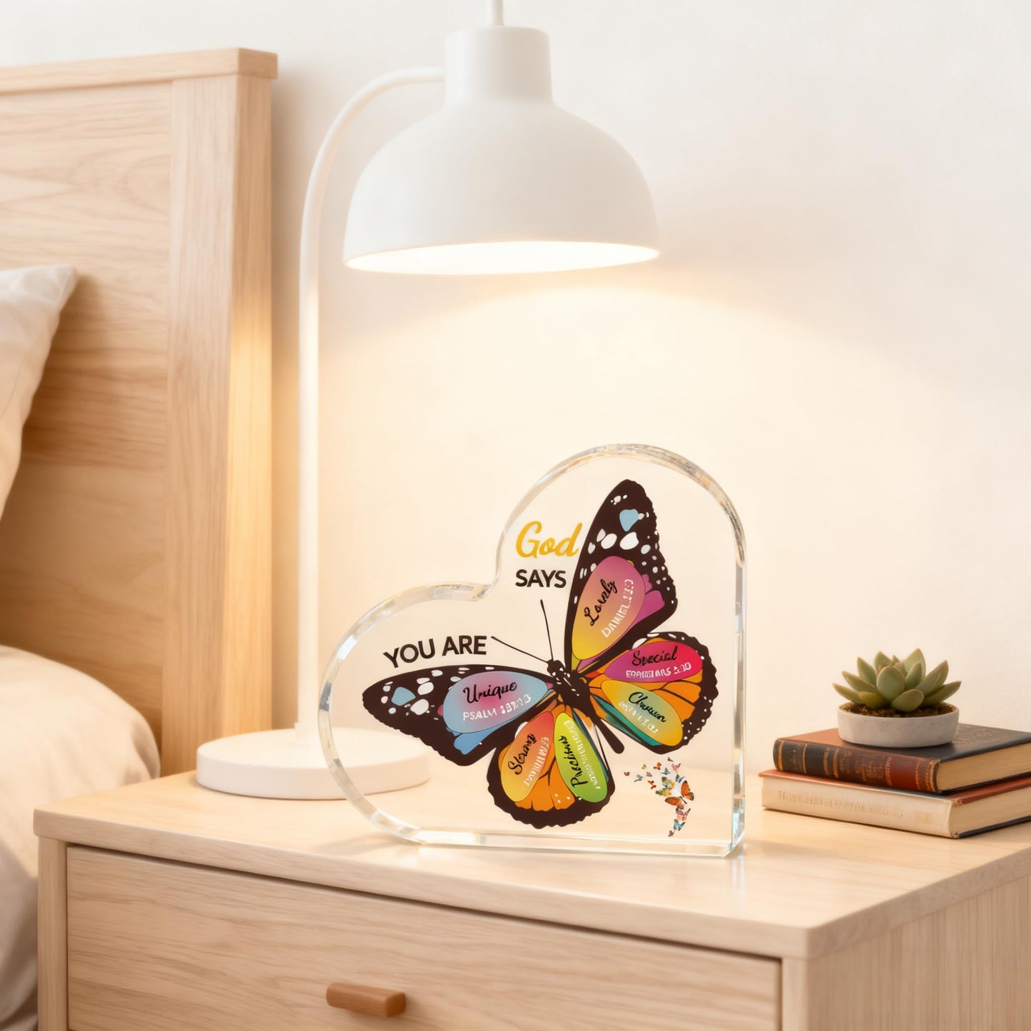 Christian Gifts for Women - Butterfly Inspirational Gifts Religious Gifts Acrylic Spiritual Gifts for Women Men Friends Mom Sister Christmas Gifts Faith Gifts Birthday Gifts Christian Home Decoration