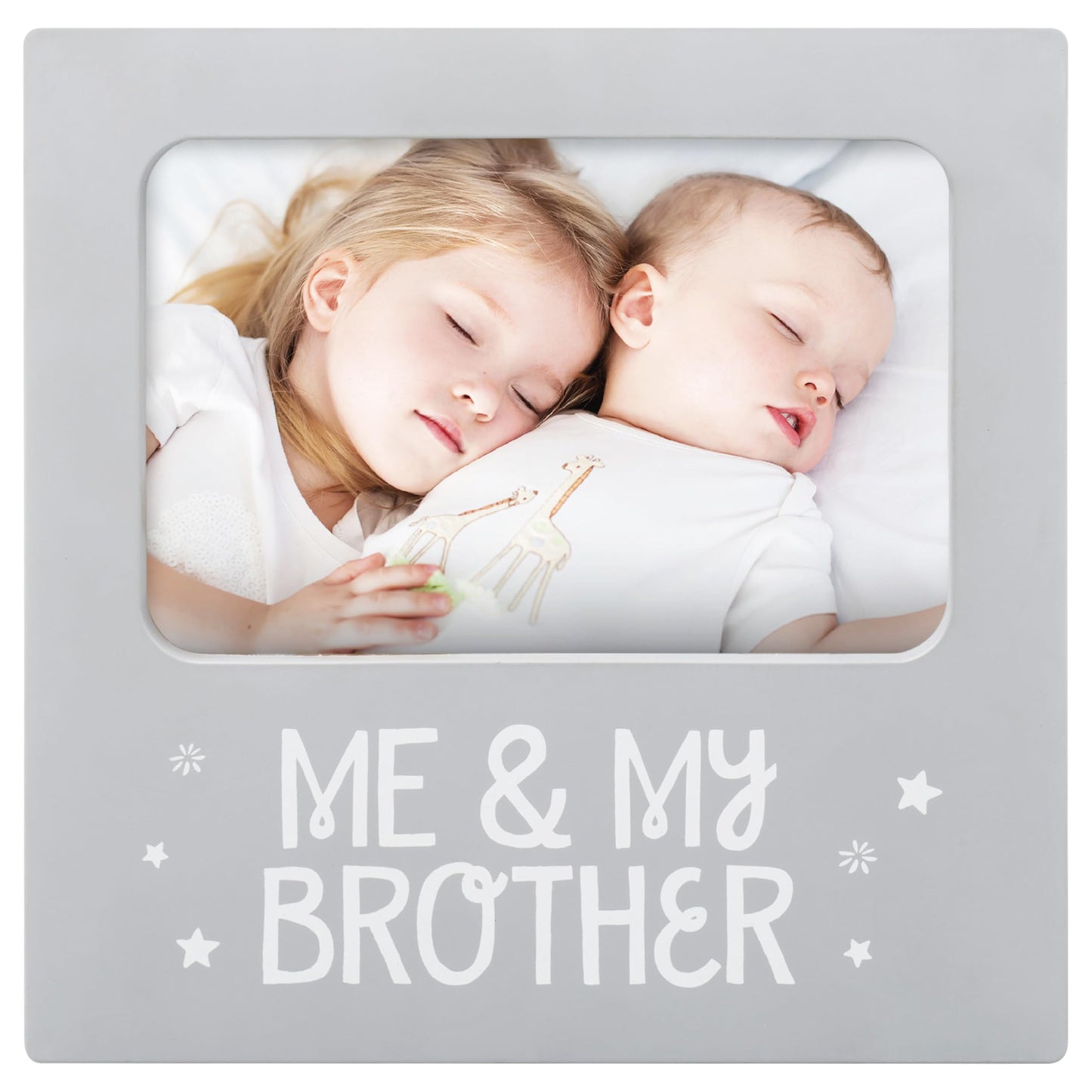 Me and My Brother Picture Frame, Christmas Photo Picture Frame, Sibling Keepsake, Ideal Big Brother Gift, Shower Gift and Gender Neutral Nursery Decor, Gray