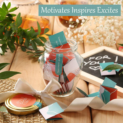 Only Good Vibes Success and Inspiration Jar – 31 Motivational Quotes with Daily Encouragement for Goals and Resilience – Compact Desk Gift for Women, Men, Teens – Pull a Quote, Get Inspired