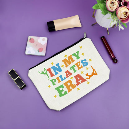 Sazuwu Pilates Gifts for Women Birthday Makeup Bag Pilates Lovers Gift Ideas Pilates Teacher Gift Cosmetic Bag Pilates Coach Instructor Essentials Toiletry Travel Zipper Pouch