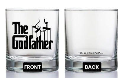 The Godfather Printed Rocks Whiskey Glass - Officially Licensed, Premium Quality, Handcrafted Glassware, 11oz. - Perfect Collectible Gift for Movie Enthusiasts, Birthdays & Special Occasions