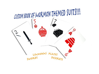 Book of Mormon Themed Playing Cards - Unique LDS Missionary & Baptism Gifts, Featuring Custom Characters & Designs - Ideal for Family. (1 Deck)