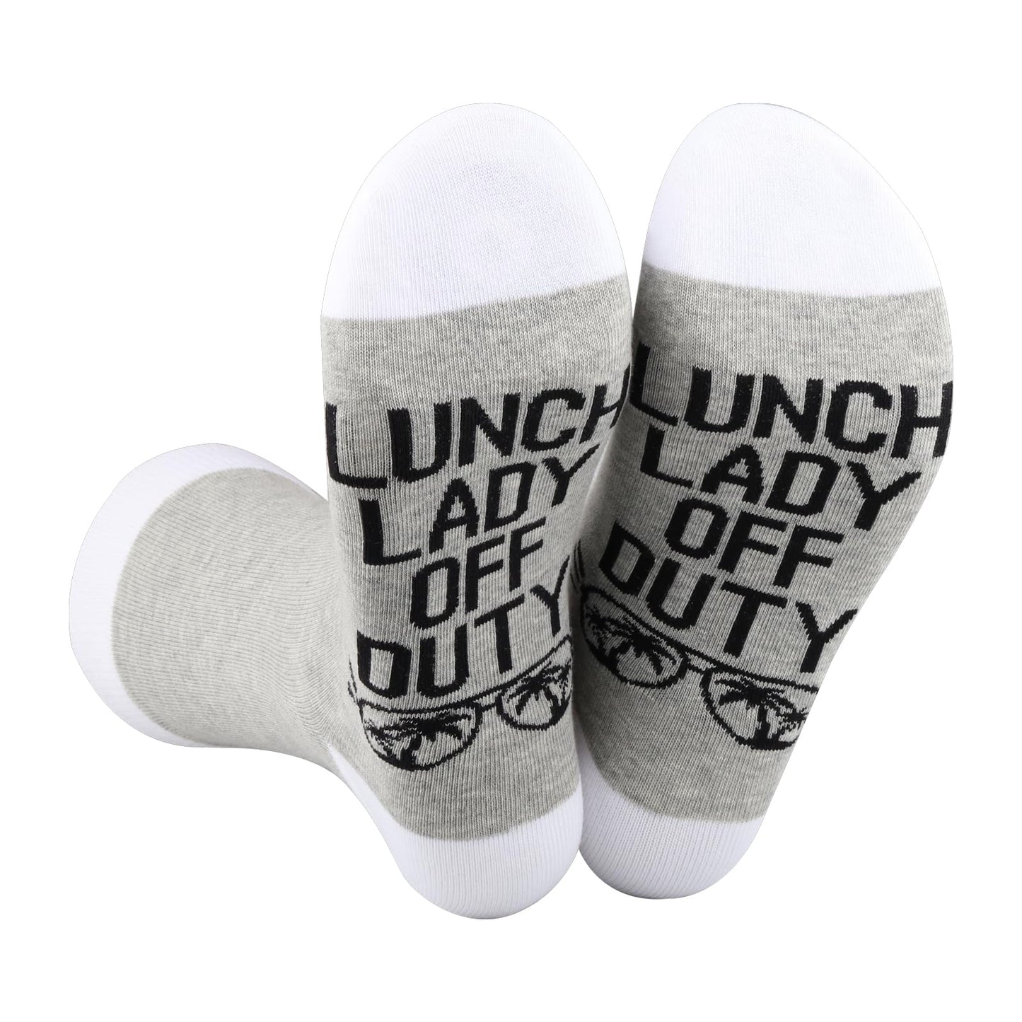 BDPWSS Lunch Lady Gift Cafeteria Worker Gift Lunch Lady Off Duty Socks Cafeteria Crew Gifts Lunch Ladys Vibes Gifts