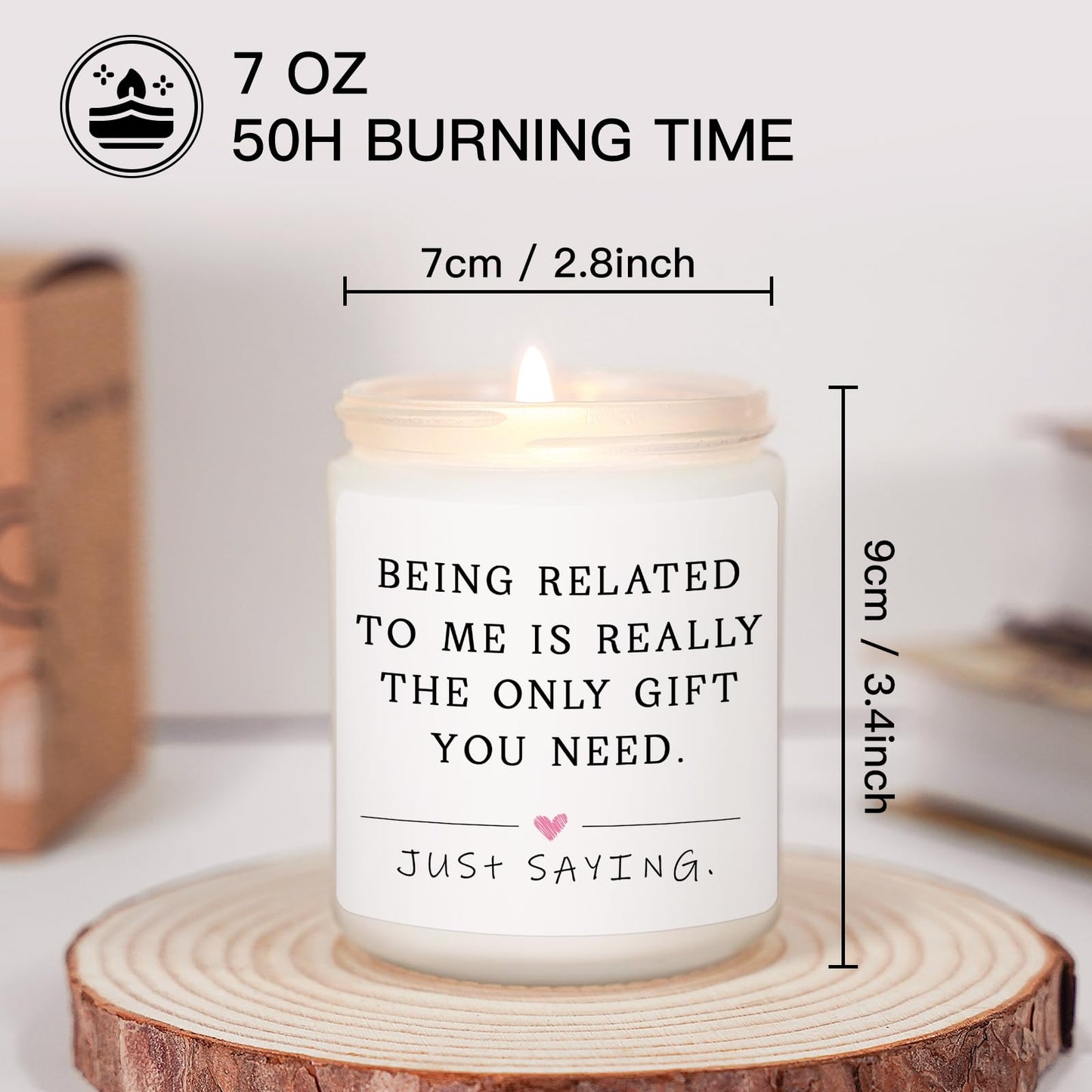 Funny Sibling Candle, Sister Gifts, Brother Gifts, Fathers Day Birthday Christmas Gift for Sister Brother, National Siblings Day Gift for Sisters, Brothers, Cousin