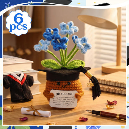 Wavwavw 2026 Christian Graduation Gifts for Her Him Bible Verses Crochet Flower Gifts for Class of 2026 Senior Masters Degree Student University College High School Graduate Religious Souvenir