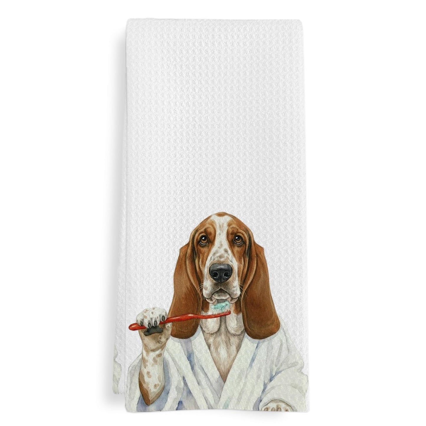 Funny Bassett Basset Hound Dog Bathroom Hand Towel, Bassett Basset Hound Dog Gifts Hand Towel for Bathroom Kitchen Washroom Decor, Funny Dogs Lover Gifts Dish Tea Towels, 16x24 Inch