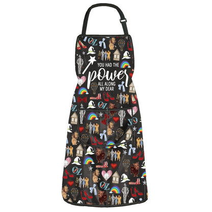 ZJXHPO Wizard TV Show Kitchen Apron You Had The Power All Along My Dear Apron OZ Kitchen Decor Wizard Housewarming Gift (The Power Apron)
