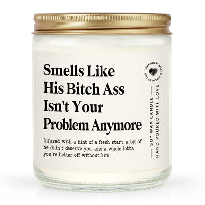 Funny Divoce Gifts for Women, Divorce Party Decorations Scented Candle, Cheer UP Breakup Gifts for Women Friend, Coworker, Self-Care, Emotional Support, Feel Better Gift,7-oz