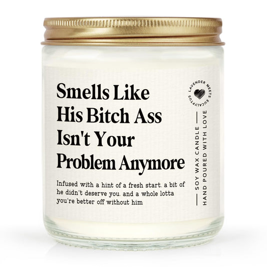 Funny Divoce Gifts for Women, Divorce Party Decorations Scented Candle, Cheer UP Breakup Gifts for Women Friend, Coworker, Self-Care, Emotional Support, Feel Better Gift,7-oz