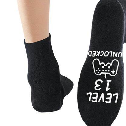 Novelty Gamers Socks Gifts For Christmas,Birthday,Video Game Gifts,Funny Saying Crew Socks for Men,Women and Teens
