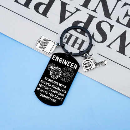 Engineer Gifts for Men Engineer Keychain Cool Gifts for Engineers Graduation Gift for Him Electrical Engineering Gift for School Student