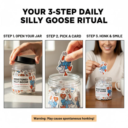 Registered Silly Goose Nurse Jar — 60 Funny Affirmation Cards, Nurses Week Appreciation Gift for Women, Nursing Graduation Gift, RN LPN CNA Encouragement