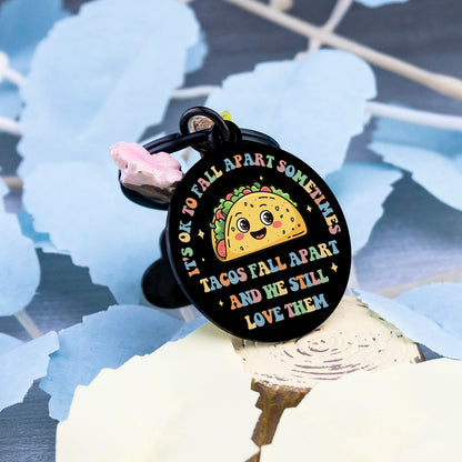 Emotional Support Taco Gift for Tacos Lovers Taco Gifts for Coworkers Friends Family Employee Appreciation Gift Inspirational Mental Health Gifts Emotional Support Stuff Tacos Keychains Accessories