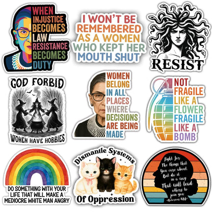 Strong Women Affimation Feminist Sticker, Women Quote Stickers, RBG Quote, Social Justice Feminist Gift, Decoration Phone Tumbler Water Bottle Car Truck Vehicle Vinyl Decal