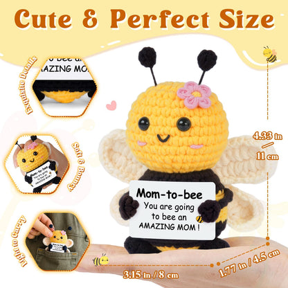 Mom to Be Gifts, Pregnancy Gifts for Expecting Mom, First Time Moms, Wife, Friend, Sister, Mommy to Be Gift, Gift for Pregnant Women, Cute Handmade Crochet Bee Support Present