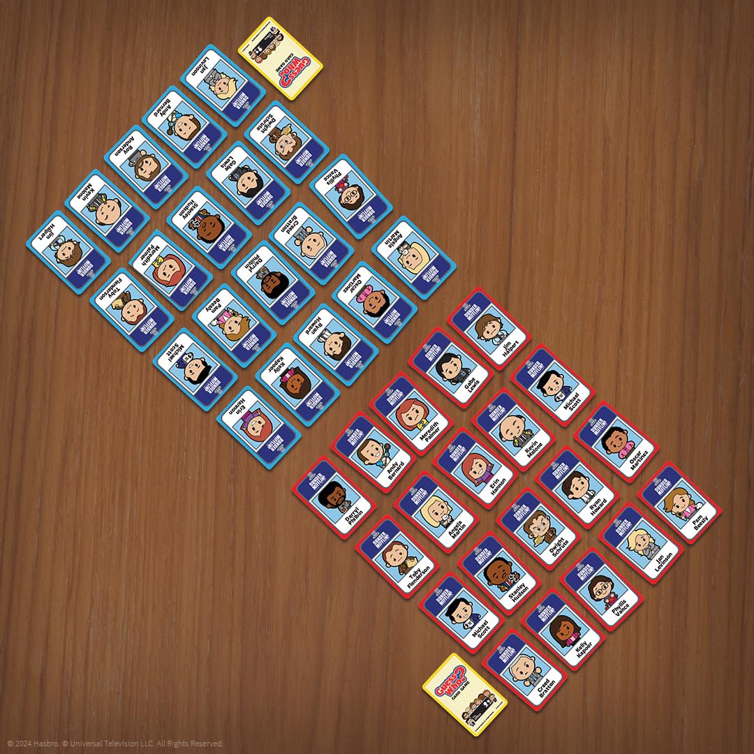 Guess WHO? Card Game: The Office, Featuring 20 Characters, Michael Scott, Jim Halpert, Pam Beesly and More, Family Friendly Deduction, 2 Players, Officially Licensed Merchandise & Collectible