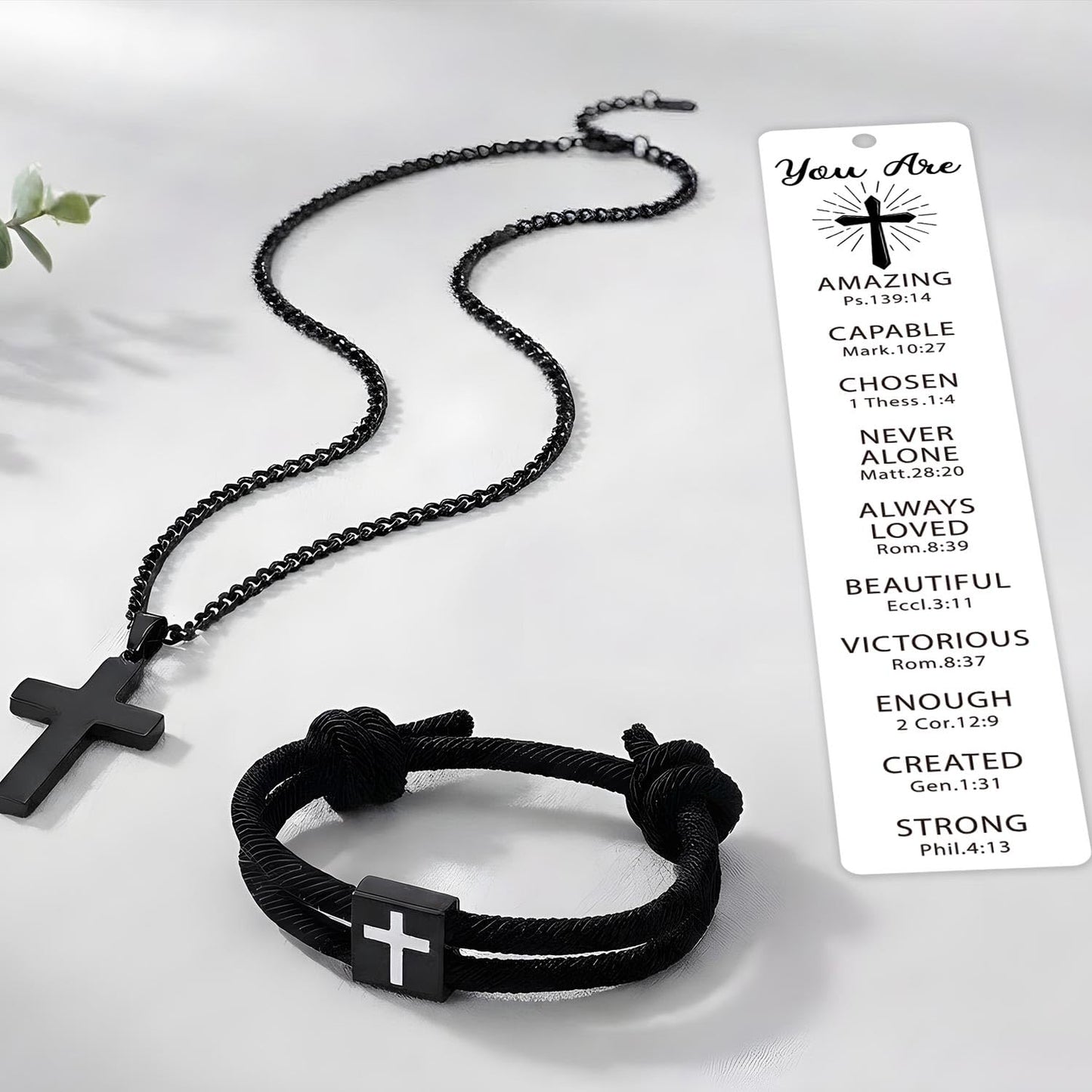 First Communion Gifts for Boys Catholic Set First Holy Communion Gifts with Cross Necklace Bracelets Bookmark Card for Ceremony Keepsake and Daily Faith Reminder