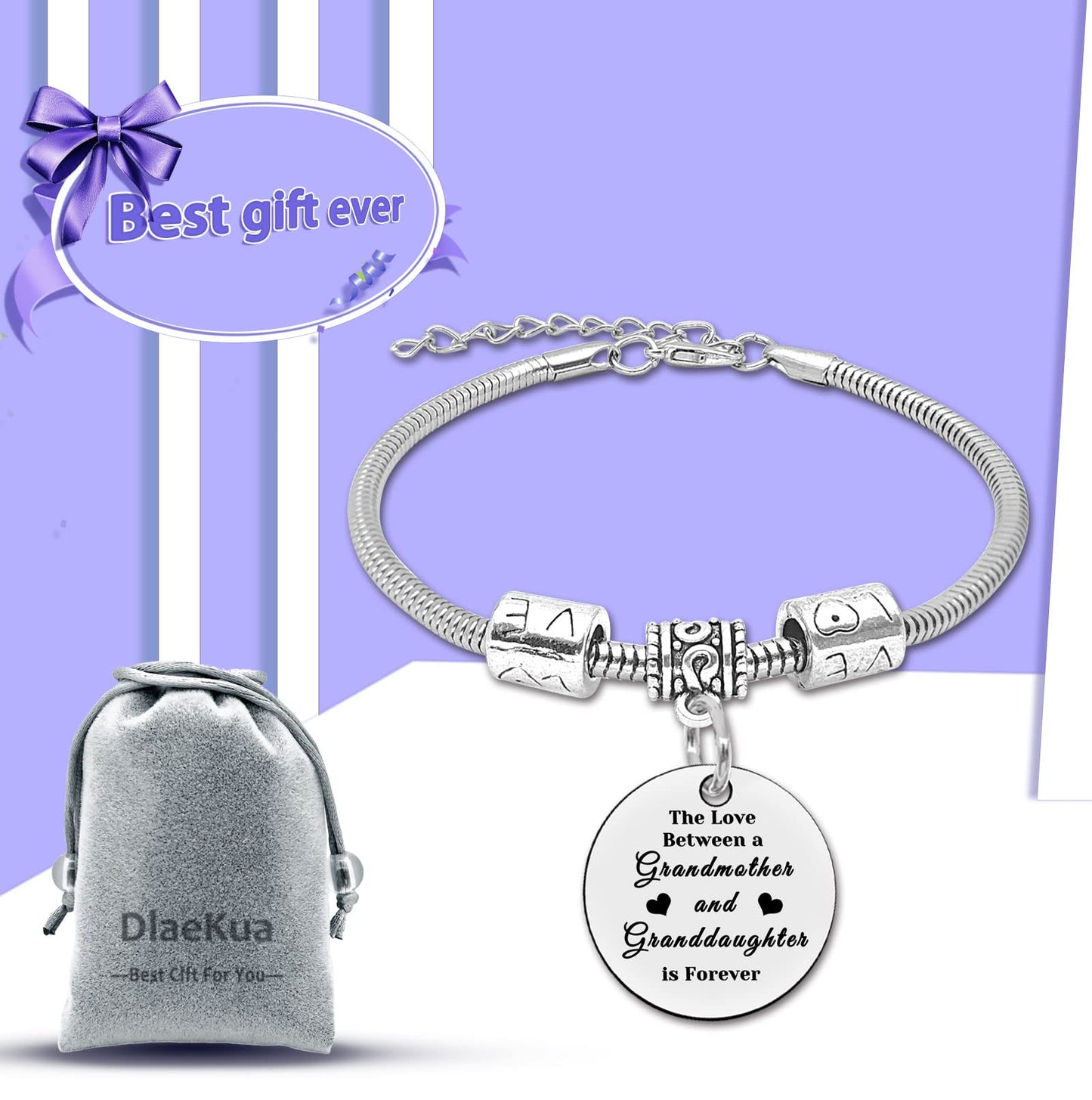 Granddaughter Gifts from Grandma Bracelet for Grandma Granddaughter Gift The Love Between Grandmother and Granddaughter is Forever Bracelet Grandma Birthday Gift from Granddaughter Christmas Gift
