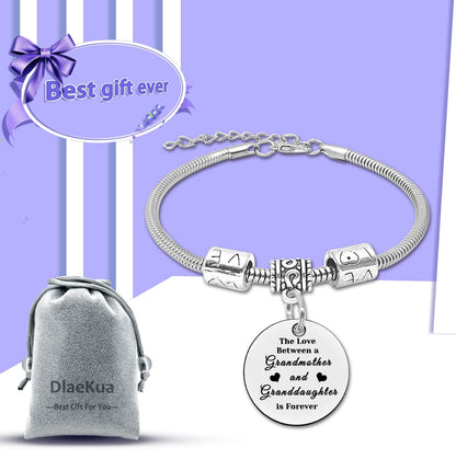 Granddaughter Gifts from Grandma Bracelet for Grandma Granddaughter Gift The Love Between Grandmother and Granddaughter is Forever Bracelet Grandma Birthday Gift from Granddaughter Christmas Gift
