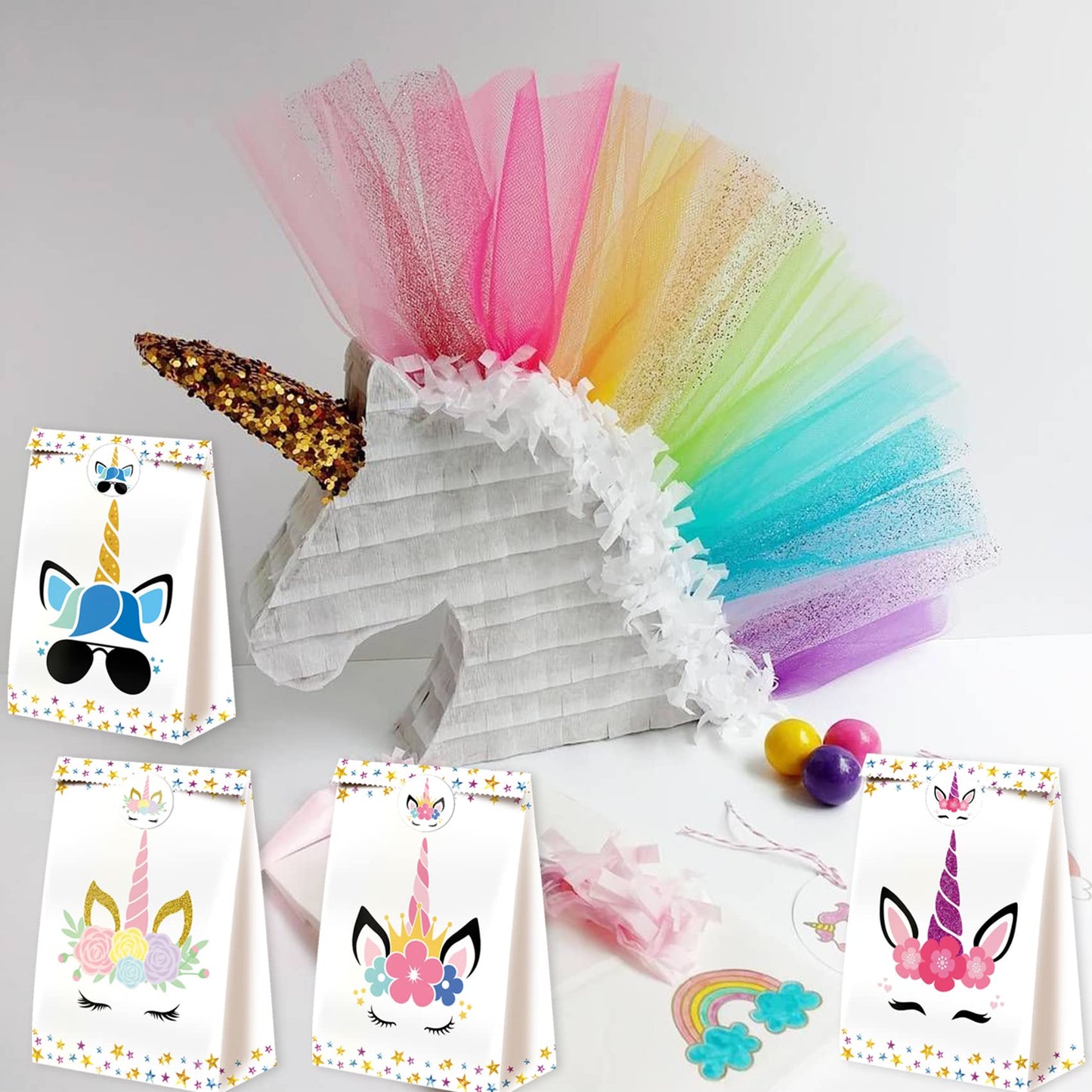 24pc Unicorn Candy Bags - Unicorn Party Favor Bags for Girls' Birthday Decorations