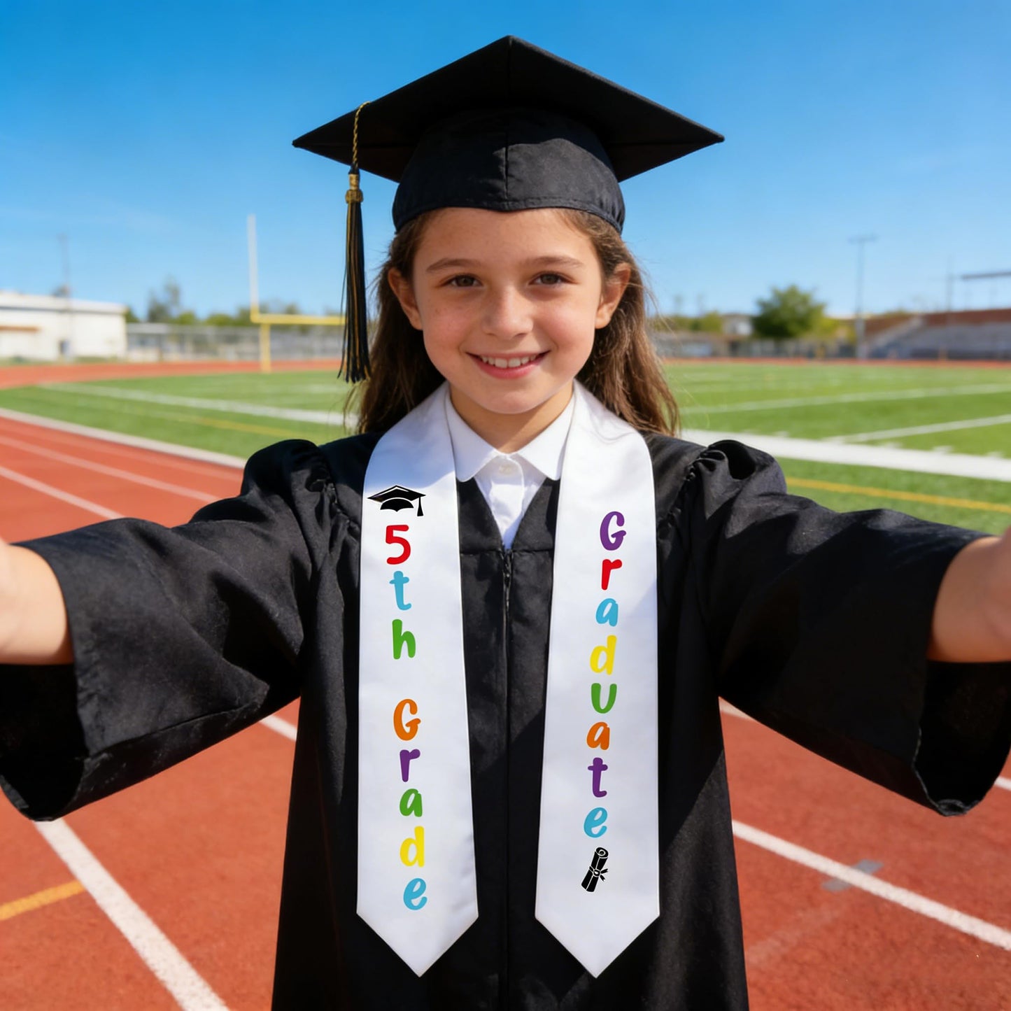Aisosiks 5TH Grade Graduation Decorations 2026, 5th Grade Graduation Stole, 5TH Grade Graduation Sash for 5th Grade Graduation Party, Boy Girl Kids Fifth Grade Graduation Supplies JD-5TH