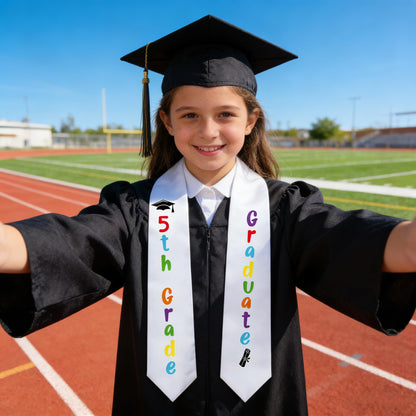Aisosiks 5TH Grade Graduation Decorations 2026, 5th Grade Graduation Stole, 5TH Grade Graduation Sash for 5th Grade Graduation Party, Boy Girl Kids Fifth Grade Graduation Supplies JD-5TH