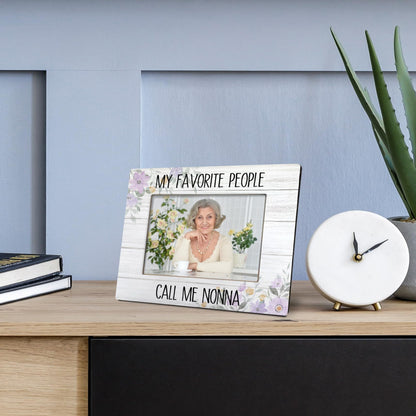 Nonna Picture Frame 8x10, Grandma Picture Frames, Grandma Gifts from Grandkids, Gifts for Nonnas Mothers Day from Grandson Granddaughter, My Favorite People Call Me Nonna Photo Frame 5X7