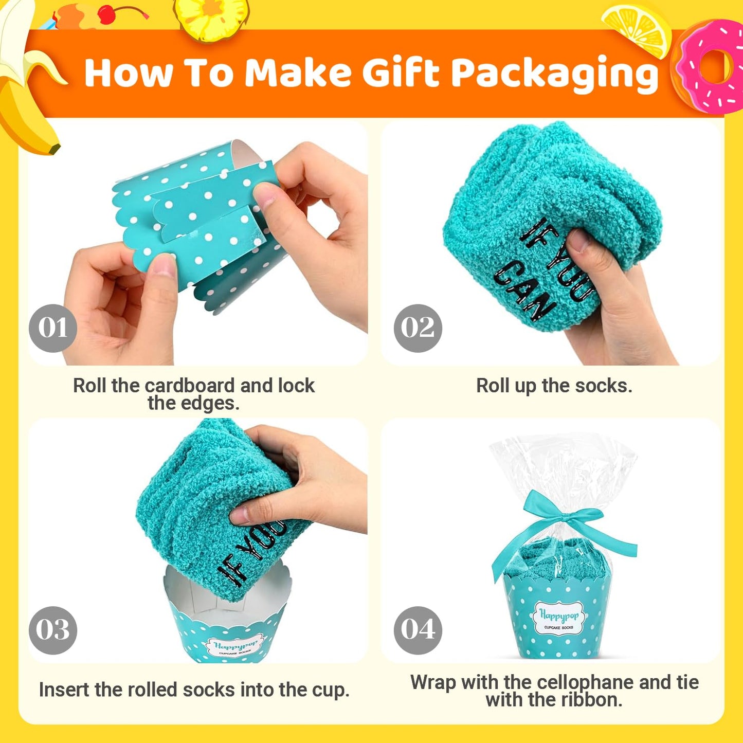 HAPPYPOP Funny Gifts for Women Men - Boba Tea Taco Gifts for Her, Bourbon Coffee Socks