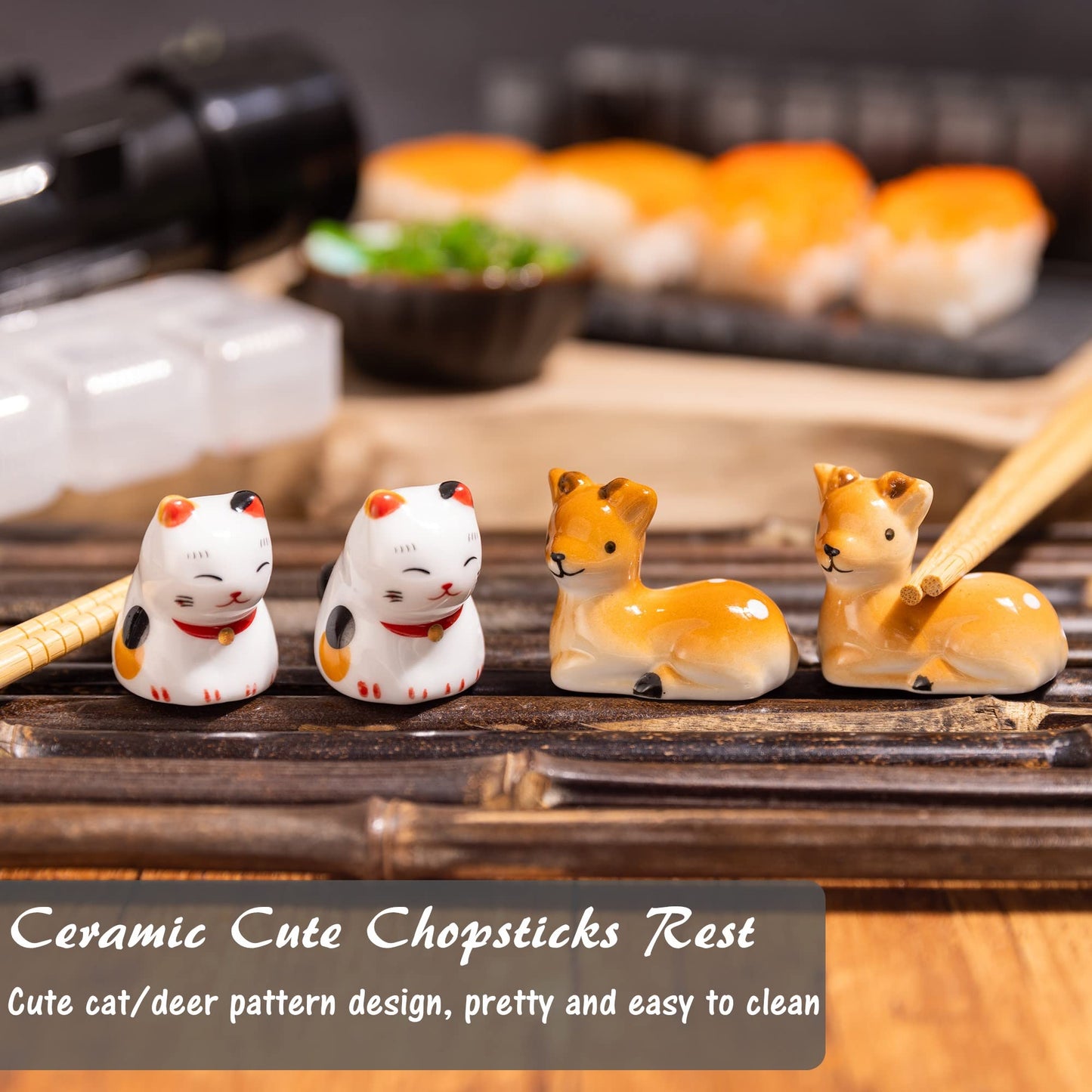 FUNGYAND Sushi Making Kit, 27-in-1 Professional Maker Set with Bazooka Roller, Nigiri & Musubi Presses, Bamboo Mats, Knife, Chopsticks, Ceramic Dishes - Ideal for Beginners