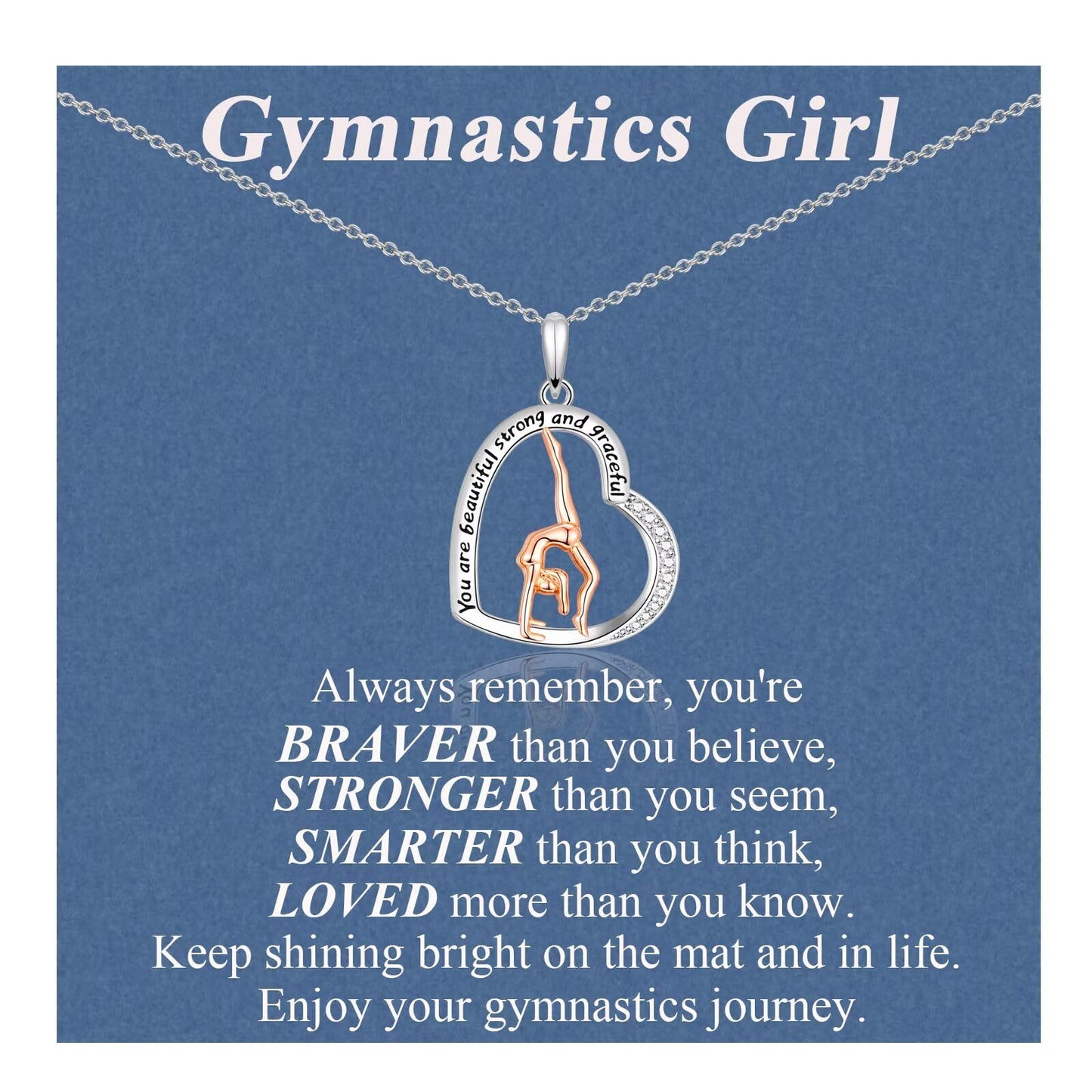 Gymnastics Gifts for Girls Gymnastics Necklace Sport Gifts Jewelry for Gymnast Women for Birthday, Graduation, Christmas