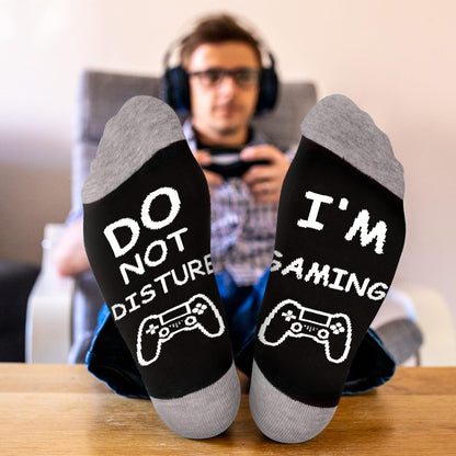 Birthday Gifts for Men Teen Boys, Valentines Day Gift for Him Boyfriend Husband, Do Not Disturb I'm Gaming Funny Gamer Socks