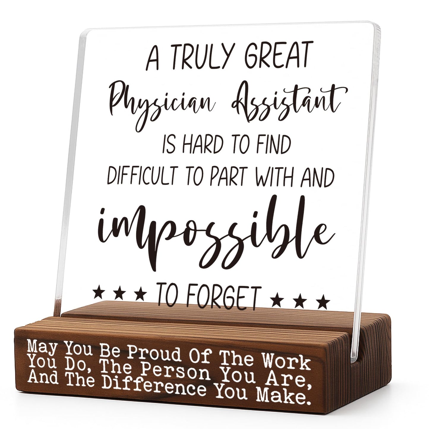 Physician Assistant Thank You Gift Desk Sign, Inspirational Gift for PA Week Retirement Promotion Birthday, Appreciation Office Decor for Women Men, Recognition Plaque from Patient Coworker TZ287