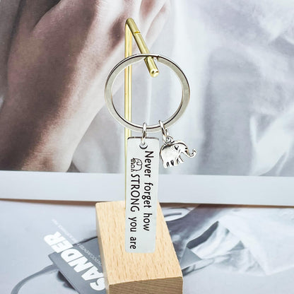 Elephant Gifts For Women Friends Small Inspirational Elephant Keychain Encouragement Gifts For Women Birthday Uplifting Gift Jewelry Christmas Gift Ideas